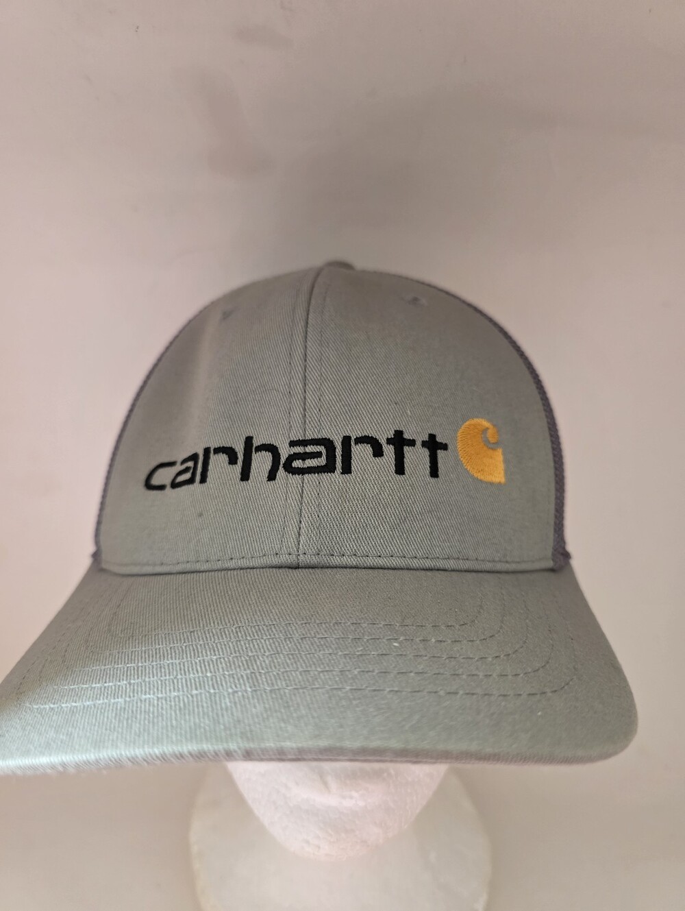 Carhartt Rugged Flex Fitted Canvas Mesh-Back Logo Graphic Cap M/L TRUCKER